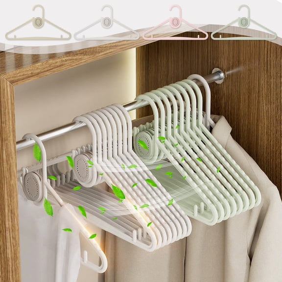 Yhmxh Heavy Duty Tubular Hanger With Fragrances Diffuser Antis Slide Clothes Hanger For Home Use Space Saving Garment Rack With Hook Drying Shoulder Savers Aromatherapy Hanger