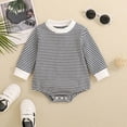 thumbnail image 2 of Gibobby Infant Baby Girl Romper Infant Fall Winter Clothes 3 6 9 12 18 Months Ruffle Sweater Long Sleeve Bodysuit Jumpsuit Infant Onesie(6-12 Months,Dark Blue), 2 of 9