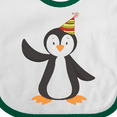 thumbnail image 4 of Inktastic Cute Penguin, Baby Penguin, Penguin with Party Hat Boys or Girls Baby Bib, 4 of 4