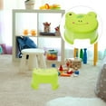 thumbnail image 2 of MasteelfCA Plastic Foot Stool Cartoon Pattern Small Stool Step Stools for Living Room Bathroom, 2 of 7