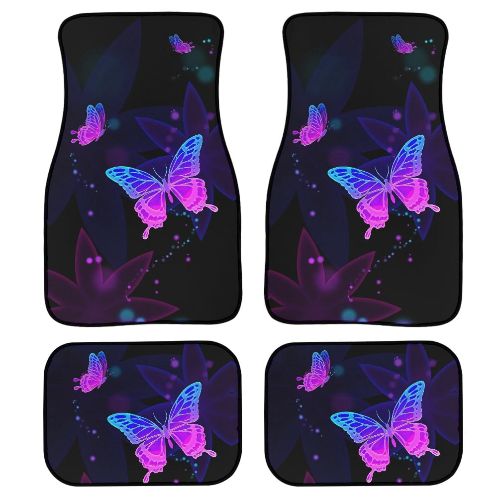 Taxi Car Pattern Print Floor Mat