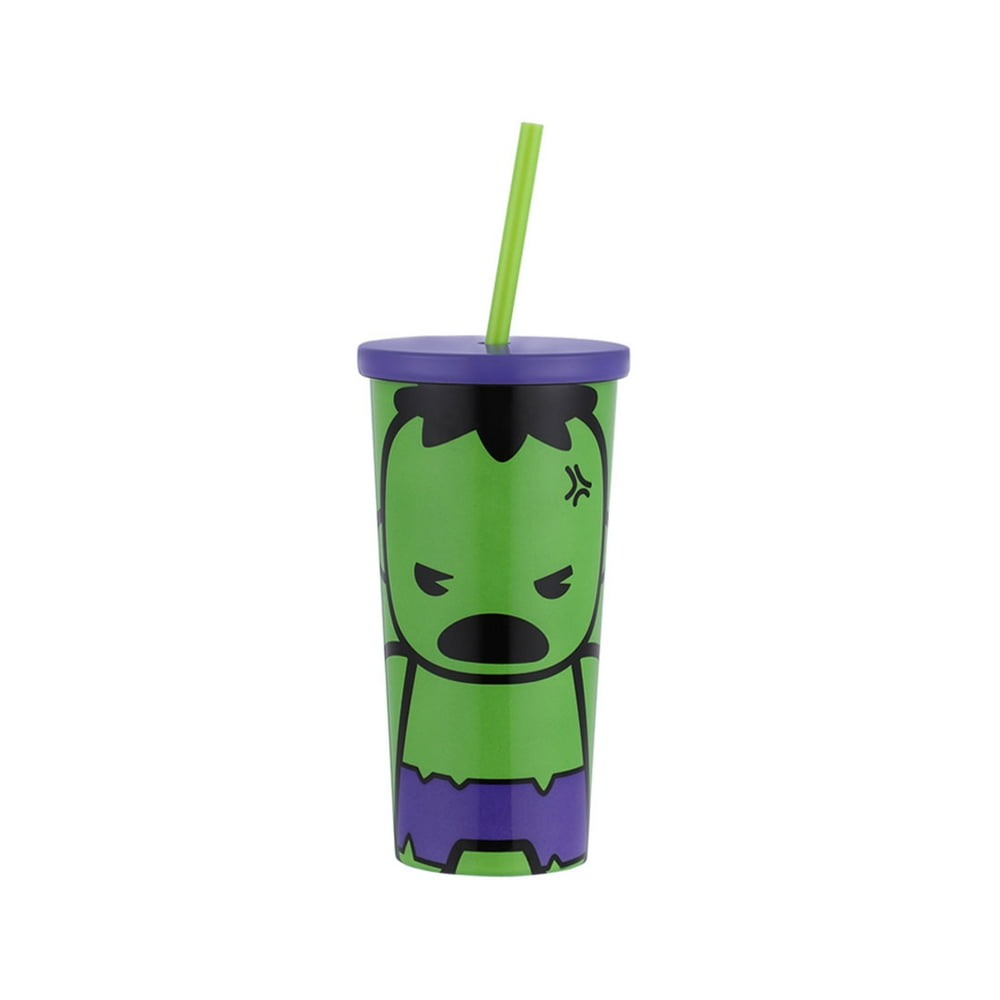 MINISO Marvel Tumbler with Straw 17oz Insulated Travel Mug Coffee