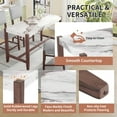 thumbnail image 4 of Euroco 5-Piece Counter Height Dining Table Set,Modern Dining Set with 4 Upholstered Chairs for Dining Room,White & Gray, 4 of 7