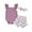 Purple, variant on Bagilaanoe 3pcs Newborn Baby Girl Shorts Set Fly Sleeve Romper Tops + Flower Shorts + Hairband 3M 6M 9M 12M 18M Infant Casual Summer Clothes