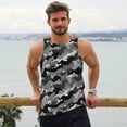 thumbnail image 6 of Daiia Horse Silhouette Printed Men's Quick Dry Fit Muscle Tank Top Slim-Fit Tank Workout Tank Top Lightweight Sports Tank Top-Large, 6 of 7