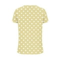 thumbnail image 5 of ZQGJB Summer Womens T-Shirts Dressy Casual Polka Dot Print Short Sleeve V Neck Graphic Tunic Blouse Loose Lightweight Comfy Pullover Tops Multicolor#01 M, 5 of 5