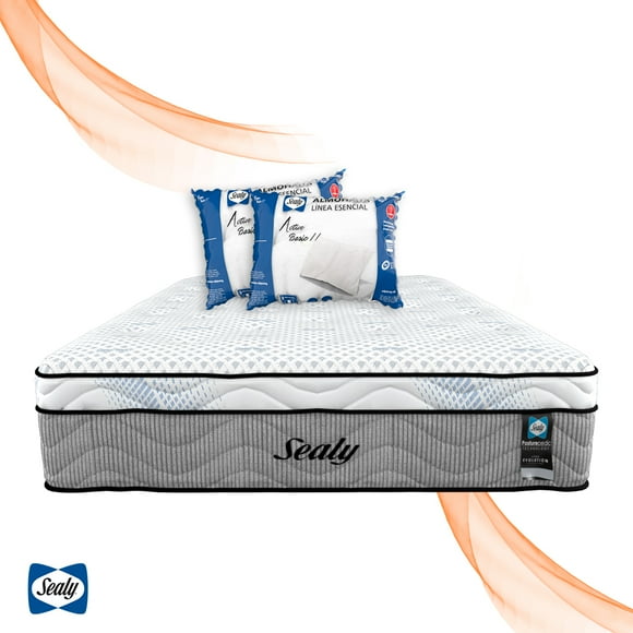 Colchón King Size Mob con Refuerzo Lumbar + 2 Almohadas Serta Cooling c/Memory Foam