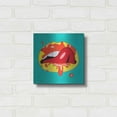 thumbnail image 3 of Luxe Metal Art 'Lips' by Mark Ashkenazi, Metal Wall Art, 12"x12", 3 of 9