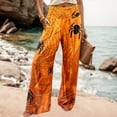 thumbnail image 1 of WILLBEST Pantalones Casuales de Mujer, de Moda, de Cintura Alta, Elásticos, de Pierna Ancha, Holgados y Estampados, para Comodidad y Estilo Diario. Grande, 1 of 4