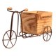 thumbnail image 3 of Cesta de flores de bicicleta creativa Estilo retro Decoración de madera de hierro hecha a mano Soporte único Cola Florero Cesta, 3 of 8