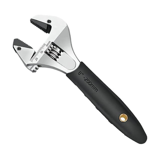 QualitChoice Ratcheting Wrench Adjustable Ratchet Wrench Wide Opening Practical Heavy Duty Spanner Hand Tool And Fits Tightly Black 8 inch