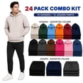 thumbnail image 2 of SOCKS'NBULK 24 Pack of 12 Mens Jogger Pants and 12 Hoodie Sweatshirts, Bulk Wholesale Popular Donation Charities Events, 2 of 7