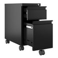 thumbnail image 2 of Pemberly Row Mobile Zip Pedestal 2-Drawer Filing Cabinet Box/File in Black, 2 of 6