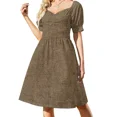 thumbnail image 2 of Jute Textured Burlap Background Sleeveless Dress women's summer dress 2024, 2 of 7