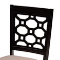 thumbnail image 6 of Baxton Studio Henry Modern and Contemporary Sand Fabric Upholstered and Dark Brown Finished Wood 5-Piece Dining Set, 6 of 8