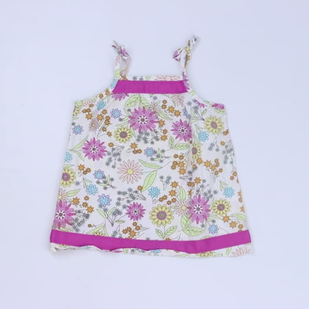 

Pre-owned Hanna Andersson Girls White Floral Dress size: 6-12 Months (70cm)