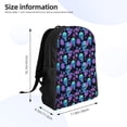 thumbnail image 4 of Honeii purple flower blue Skull Print Laptop Backpack for Work, College, Travel, Daily Backpacks for Men Women, Sport Rucksack,Computer Bag, 4 of 8