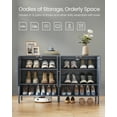 thumbnail image 2 of VASAGLE Shoe Cabinet, 3-Tier Shoe Storage Organizer, Modern Freestanding Cabinet with Height-Adjustable Shelf, 13.8 x 47.2 x 27.6 Inches, Entryway, Slate Gray, 2 of 6