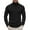 Black, variant on Coshow Men's Turtleneck Sweater Slim Fit Casual Knitted Sweater Solid Twisted Pullover
