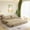 Camel, variant on 66" Futon Sofa Bed Queen Size, Pull Out Bed, 3-in-1 Convertible Sleeper Sofa with Side Pocket, Modern Velvet Futon Couch for Living Room, Small Space, Apartment, Bedroom, Black