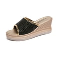 thumbnail image 5 of Viluyesy Womens Slippers Open Toe Casual Fashion Non-Slip Womens Footwear Black Size 41, 5 of 10