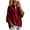 Wine, variant on GZMOALH Women's Velvet Quarter Zip Top, Mock Neck 3/4 Sleeve Loose Fit Casual Pullover Sweatshirt