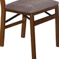 thumbnail image 6 of Stakmore Classic Slat Back Folding Chair in Fruitwood and Colton Upholstery (2 Pack), 6 of 8