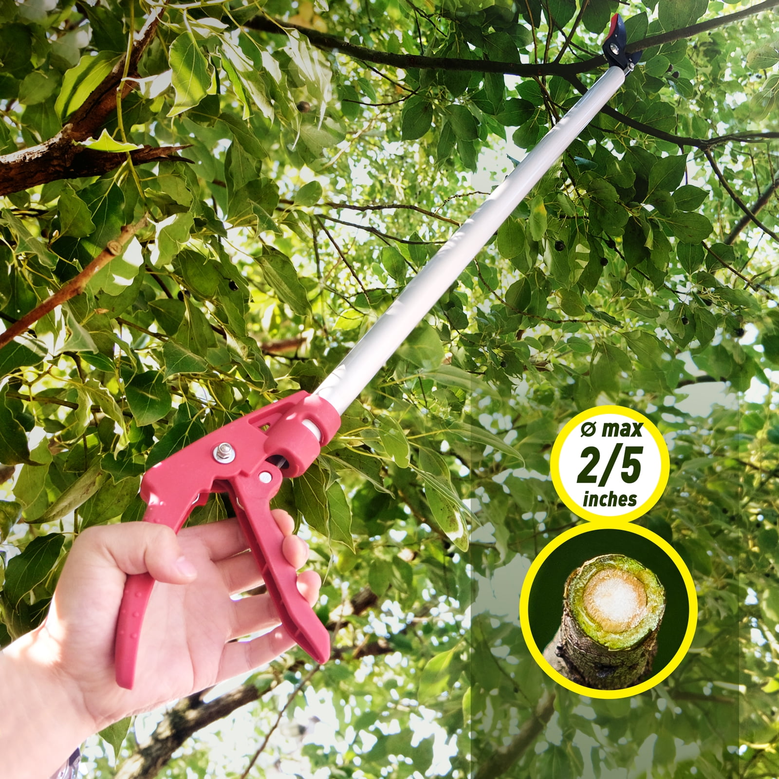 Hortem Garden Pro 35” Adjustable Long Reach Adjustable Right-Handed Pruner & Lopper with Bypass