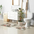 thumbnail image 6 of Yayeee Bath Rug for Bathroom Floor Non Slip Contour Fluffy Soft Absorbent Mat, 20"x24", Red Mountain Pattern, 6 of 7