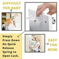 thumbnail image 6 of MORESEC under $5 Invisible Cabinet LockChild Safety Cabinet Locks, 10-Pack Adhesive Spring Lockes for Drawers, Proofing Lock for Kitchen Bathroom Cabinets, 6 of 9