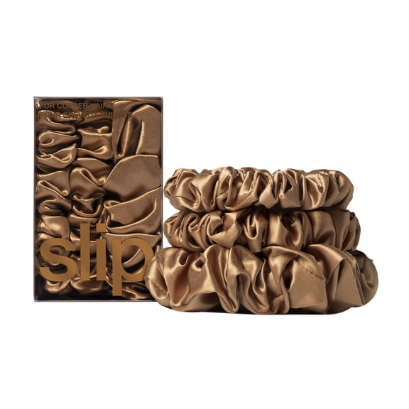 slip pure silk back to basics assorted scrunchies - copper