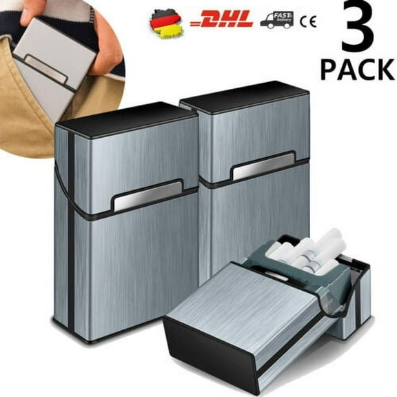 3pcs cigarette case aluminum cigarette box cigarette tin for 20 cigarettes case new