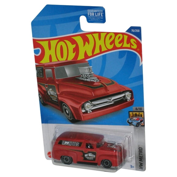 Hot Wheels HW Metro 8/10 (2021) Red '56 Ford F-100 Toy Car 76/250
