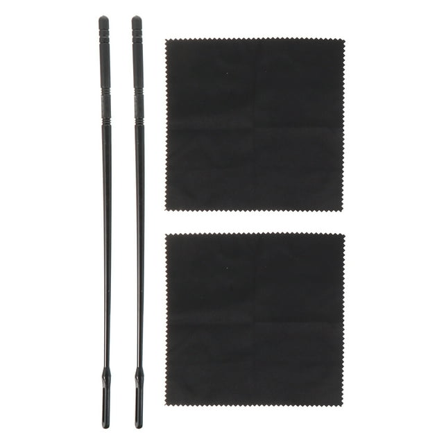 EeaseMX 4 piezas de paño de limpieza para flauta, varillas de limpieza, suministros de limpieza para flautín (negro)