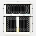 thumbnail image 5 of Black Geometric Kitchen Window Curtains Valance and Tier Set 36 Inch Farmhouse Moroccan Lattice Gothic Rod Pocket Short Tier Curtain, Abstract Small Drapes for Kitchen Decor, 5 of 6