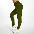thumbnail image 3 of Women's Bubble-Texture High-Waist Yoga Pants – Textured Butt-Lifting Leggings for Running, Cardio & Dynamic Fitness Routines,Army Green L, 3 of 5