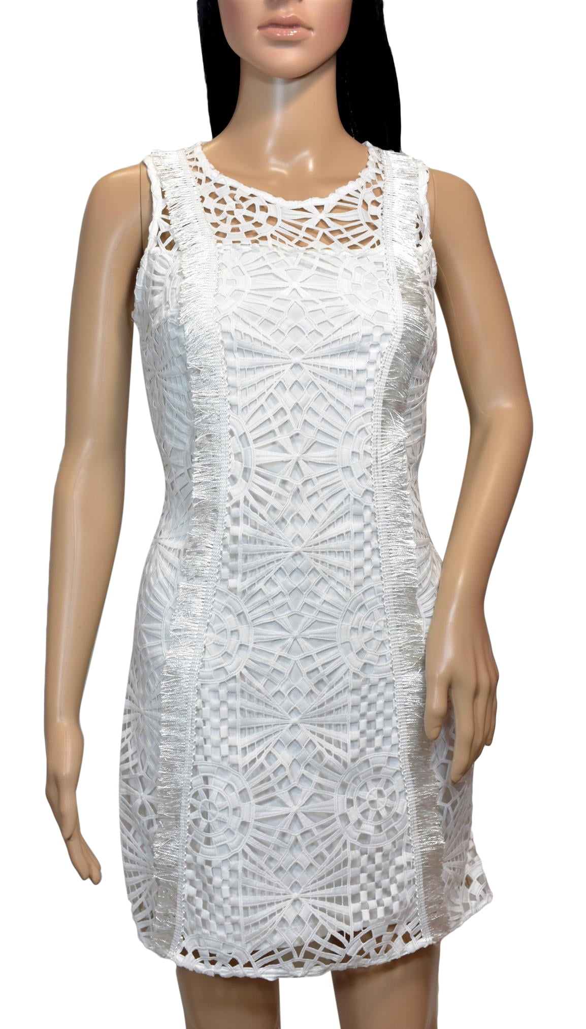 bebe white lace dress