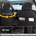 thumbnail image 5 of 2015 for Chrysler 200 Car Seat Cover, Black and Red Edges Car Seat Covers, PU Leather 5 Seats Full Set With a Headrest and Lumbar Support Waterproof, Only 4 DOOR SEDAN, Airbag-Compatible, 5 of 8