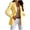 Yellow, variant on Fimkaul Women's Blazers Suit Jackets Winter Fall Long Sleeve Casual Tops Solid Single Button Lapel Slim Temperament Open Front Jacket Coat Blue L