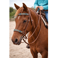 thumbnail image 3 of English Western Horse Leather Bitless Bridle Sidepull Halter Reins 77RS10MG-F, 3 of 5
