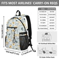 thumbnail image 3 of JIALIOU 14" Laptop Backpack Waterproof Airline Approved Stylish Casual Daypack for Travel Business College Work, Scattered Dandilion Floral, 3 of 8