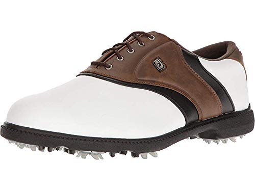 FootJoy FJ Originals Golf Shoes (White/Brown, 15) - Walmart.com