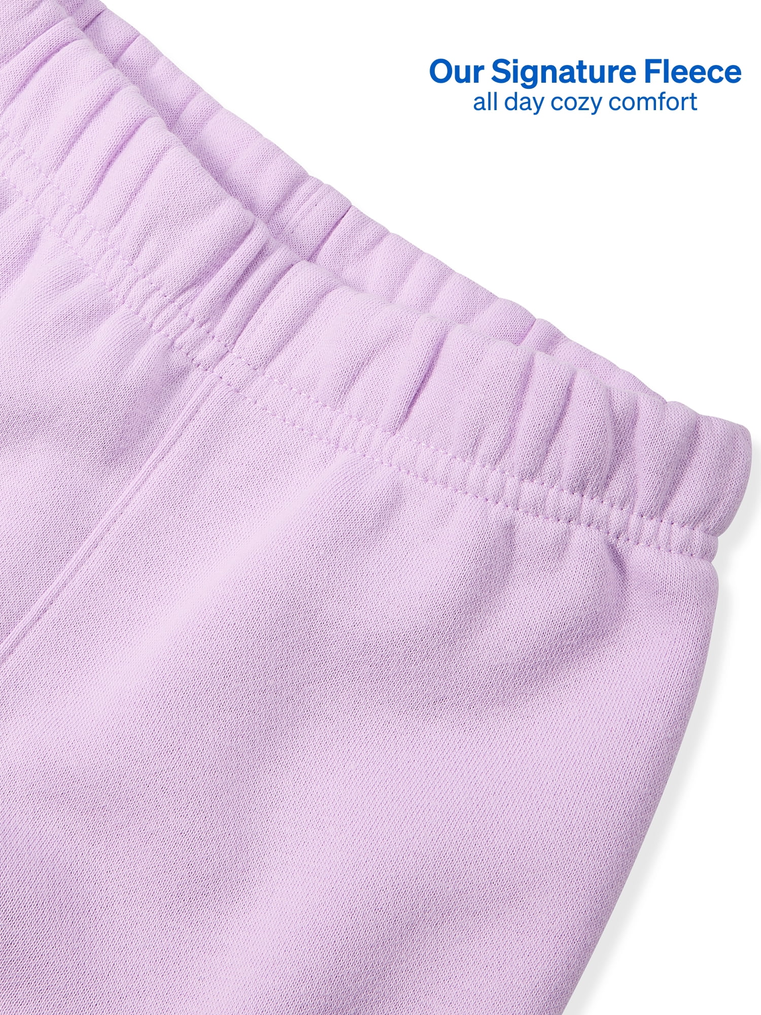Garanimals Baby & Toddler Girls Fleece Sweatpants, Wide Leg, Sizes 0-6T