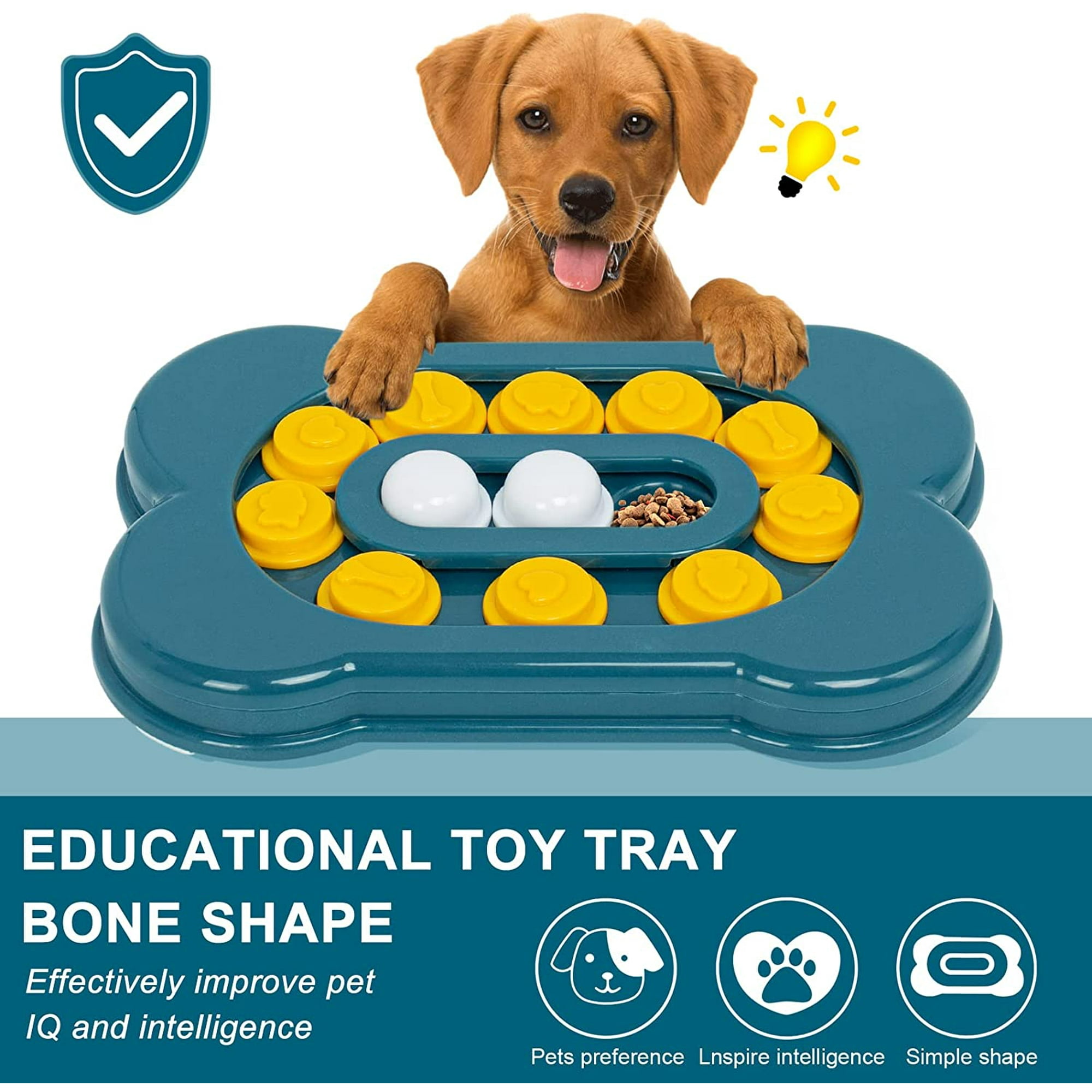 Yeashow Dog Puzzle Toys For Large Dogs Interactive Dog Toy Dog Slow Feeder Dog Food Puzzles Feeder Toys Dog Brain Stimulating Toys Blue Blue