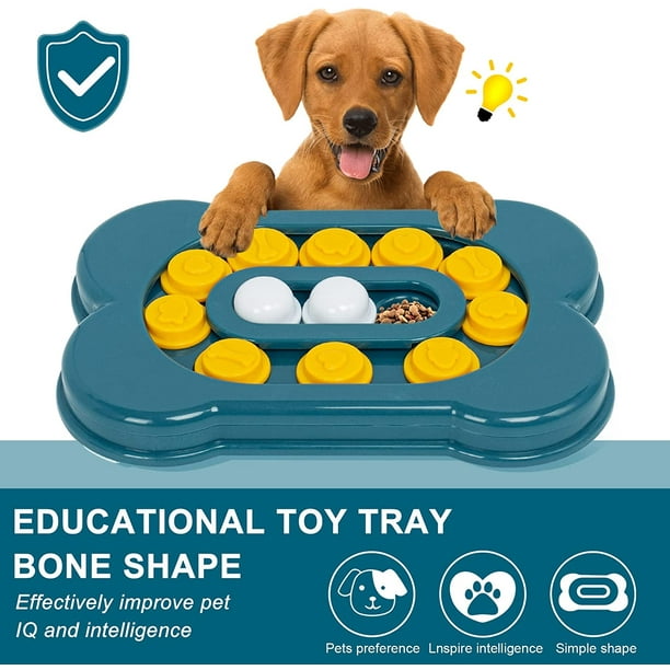 Yeashow Dog Puzzle Toys For Large Dogs Interactive Dog Toy Dog Slow Feeder Dog Food Puzzles Feeder Toys Dog Brain Stimulating Toys Blue Blue