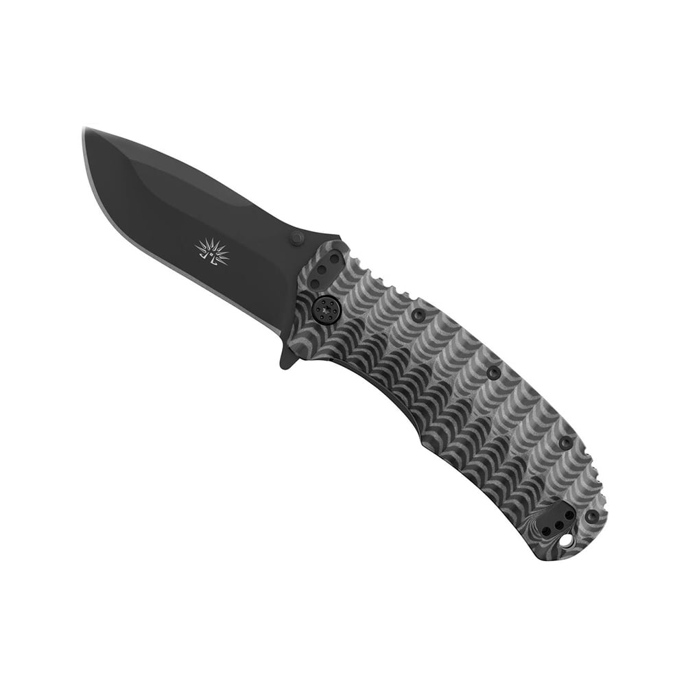 Off-Grid Knives Rapid Fire Black Hawk AUS8 Blade Steel EDC Flipper