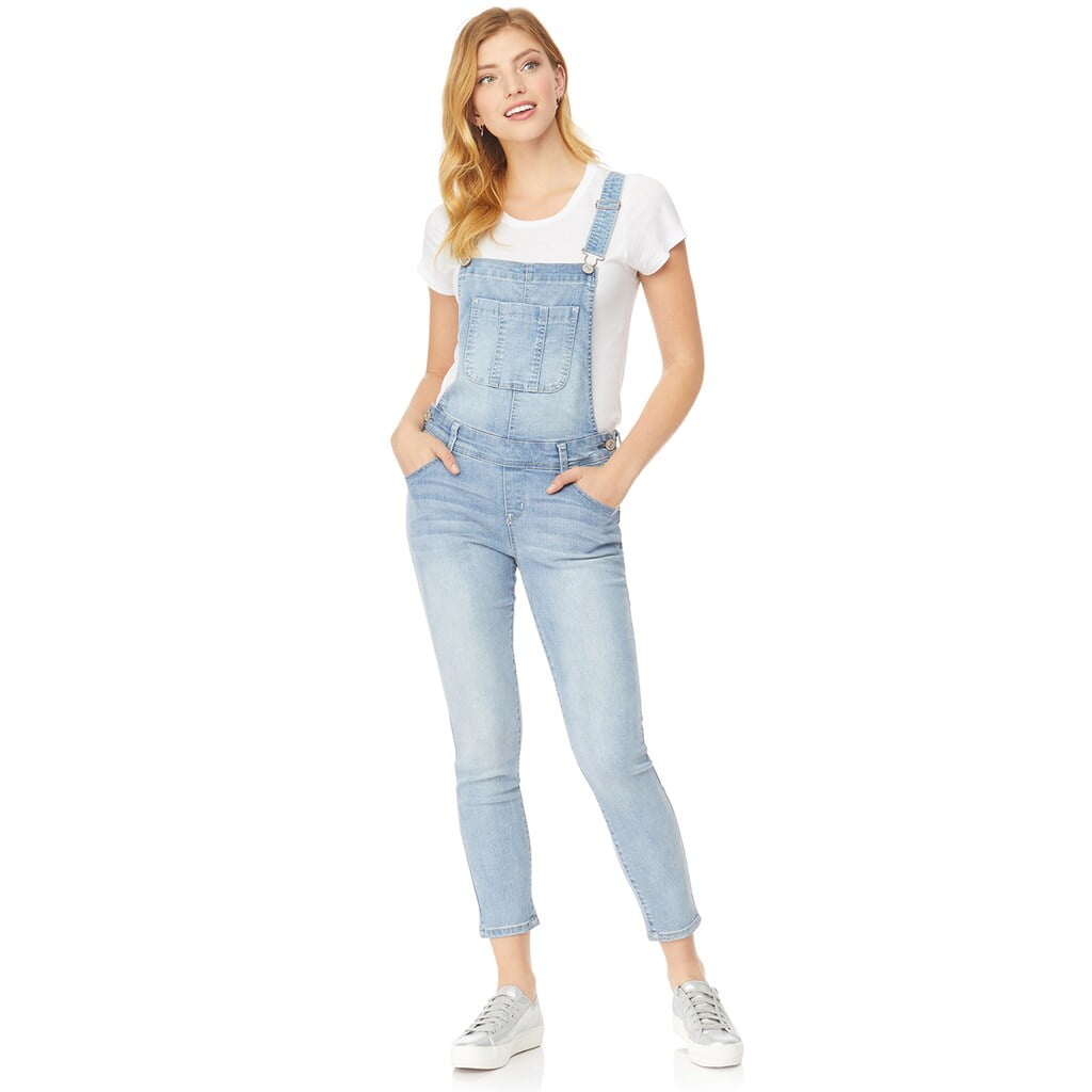 skinny denim overalls