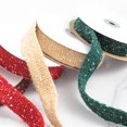 thumbnail image 3 of Xiao Hua Cinta navideña: 1 pieza de cinta tejida roja, de 0,59 pulgadas de ancho y 10 yardas de largo, ideal para decoraciones navideñas y de bricolaje, cinta para envolver regalos de Navidad., 3 of 5