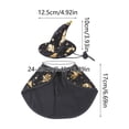 thumbnail image 4 of FEOLGEHLY Halloween Dog Hat Set and Witch Cloak, Soft Blend Adjustable Holiday Dog Costume, Cosplay Dress Up Dog Outfit for Small Medium Dogs Cats Party Photo Props, Halloween Fall Decorations, 4 of 7
