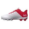 Under Armour Leadoff Low Rubber Molded Baseball Cleats Red White Size